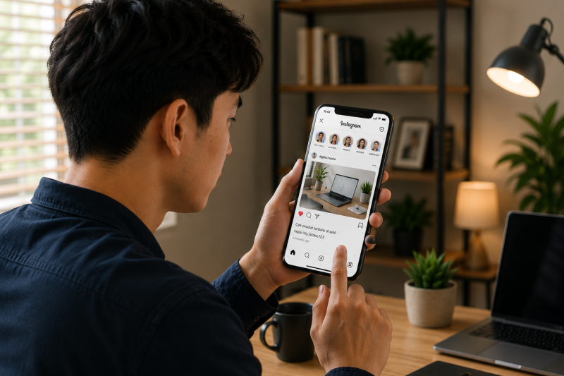 Cara share link instagram dengan cepat dan sangat mudah