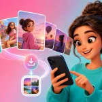 Ilustrasi kreator menyimpan foto slideshow TikTok ke galeri HP